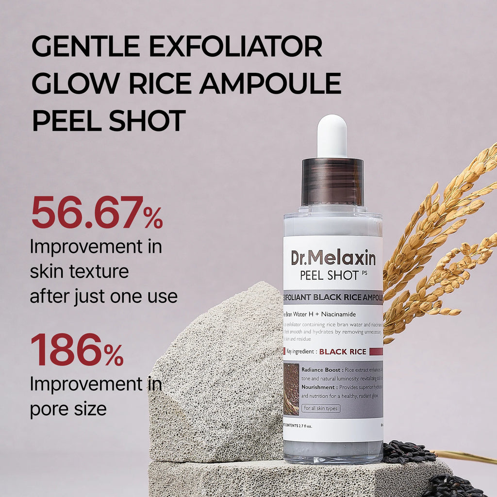 DR. MELAXIN  PeelShot Glow Black Rice Ampoule